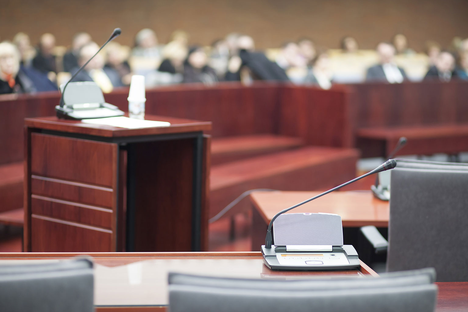 Inside the courtroom